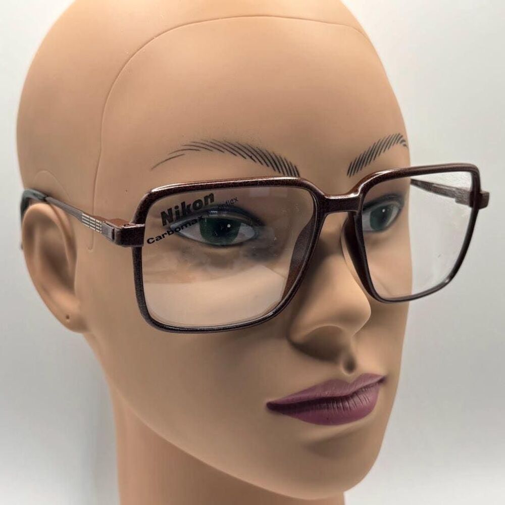 Vintage Eyeglasses | NOS | Large Square Style | Nikon Carbonmax | Made In Japan